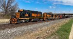 WE 7003 now shoves the empties back to the Wheeling.